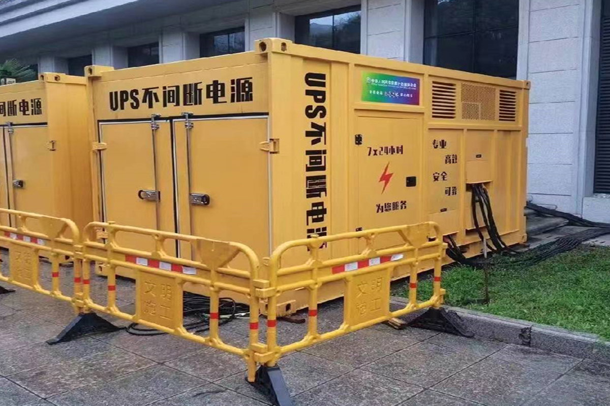 瓯海发电机租赁施工现场